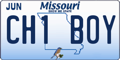 MO license plate CH1B0Y