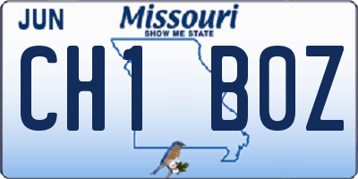 MO license plate CH1B0Z