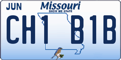 MO license plate CH1B1B