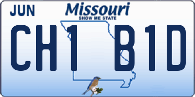 MO license plate CH1B1D