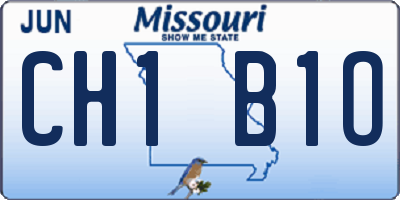 MO license plate CH1B1O