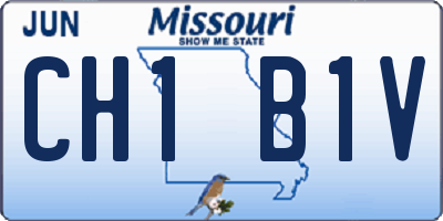 MO license plate CH1B1V