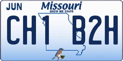 MO license plate CH1B2H