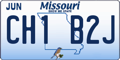 MO license plate CH1B2J