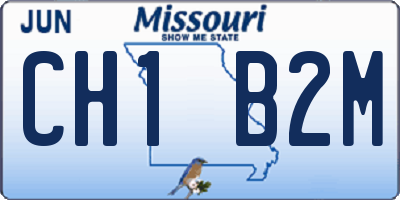 MO license plate CH1B2M