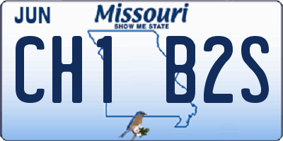 MO license plate CH1B2S