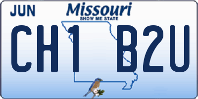 MO license plate CH1B2U