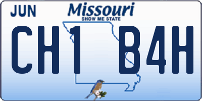 MO license plate CH1B4H