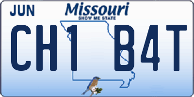 MO license plate CH1B4T