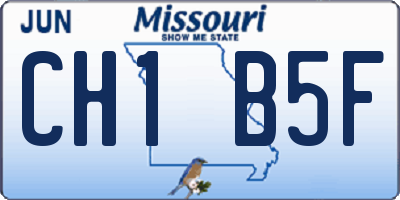 MO license plate CH1B5F
