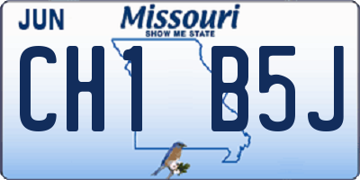 MO license plate CH1B5J