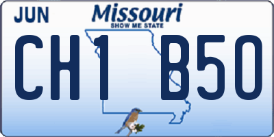 MO license plate CH1B5O