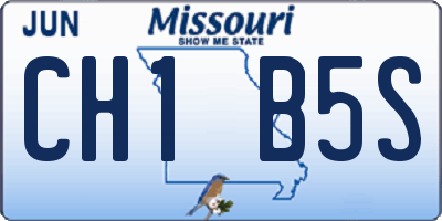 MO license plate CH1B5S