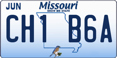 MO license plate CH1B6A