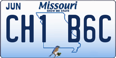 MO license plate CH1B6C