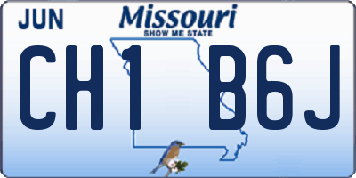 MO license plate CH1B6J