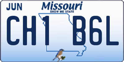 MO license plate CH1B6L