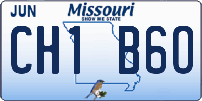 MO license plate CH1B6O