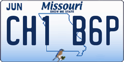 MO license plate CH1B6P