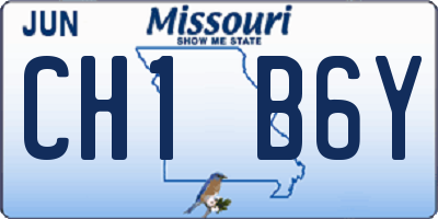 MO license plate CH1B6Y