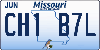 MO license plate CH1B7L