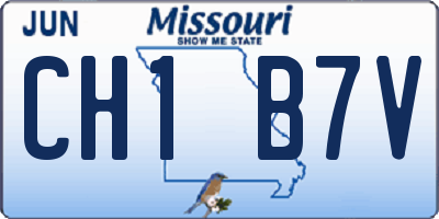MO license plate CH1B7V