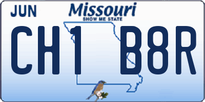 MO license plate CH1B8R