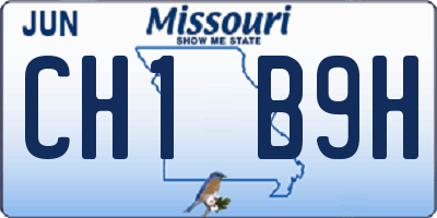 MO license plate CH1B9H