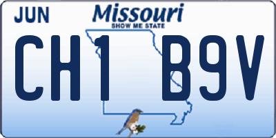 MO license plate CH1B9V