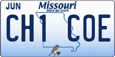 MO license plate CH1C0E
