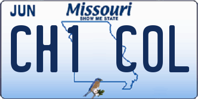 MO license plate CH1C0L
