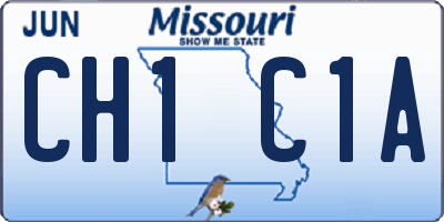MO license plate CH1C1A