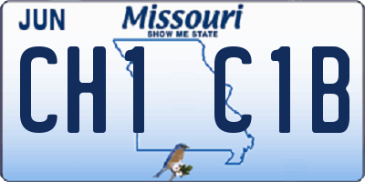 MO license plate CH1C1B