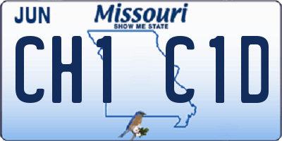 MO license plate CH1C1D