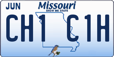 MO license plate CH1C1H