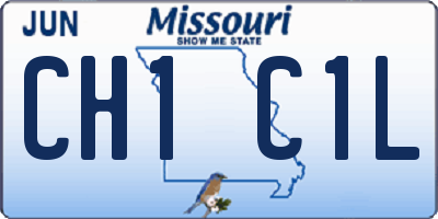 MO license plate CH1C1L