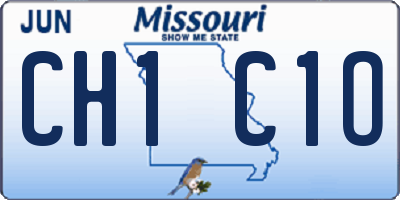 MO license plate CH1C1O