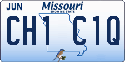 MO license plate CH1C1Q