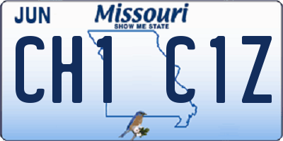 MO license plate CH1C1Z