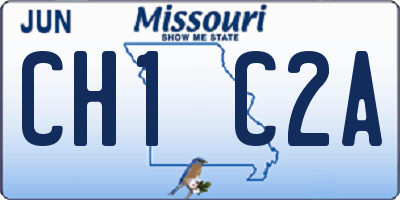 MO license plate CH1C2A