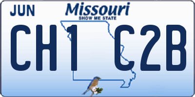 MO license plate CH1C2B