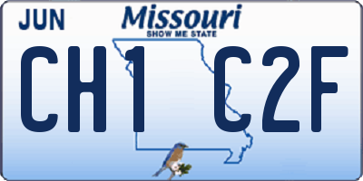 MO license plate CH1C2F
