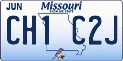 MO license plate CH1C2J