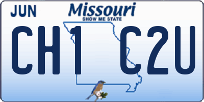 MO license plate CH1C2U