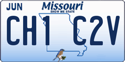 MO license plate CH1C2V
