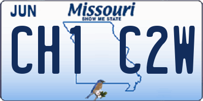 MO license plate CH1C2W
