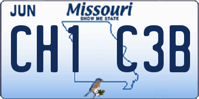 MO license plate CH1C3B