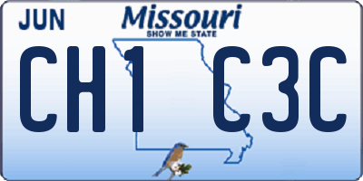 MO license plate CH1C3C