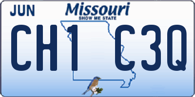 MO license plate CH1C3Q