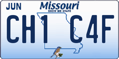 MO license plate CH1C4F